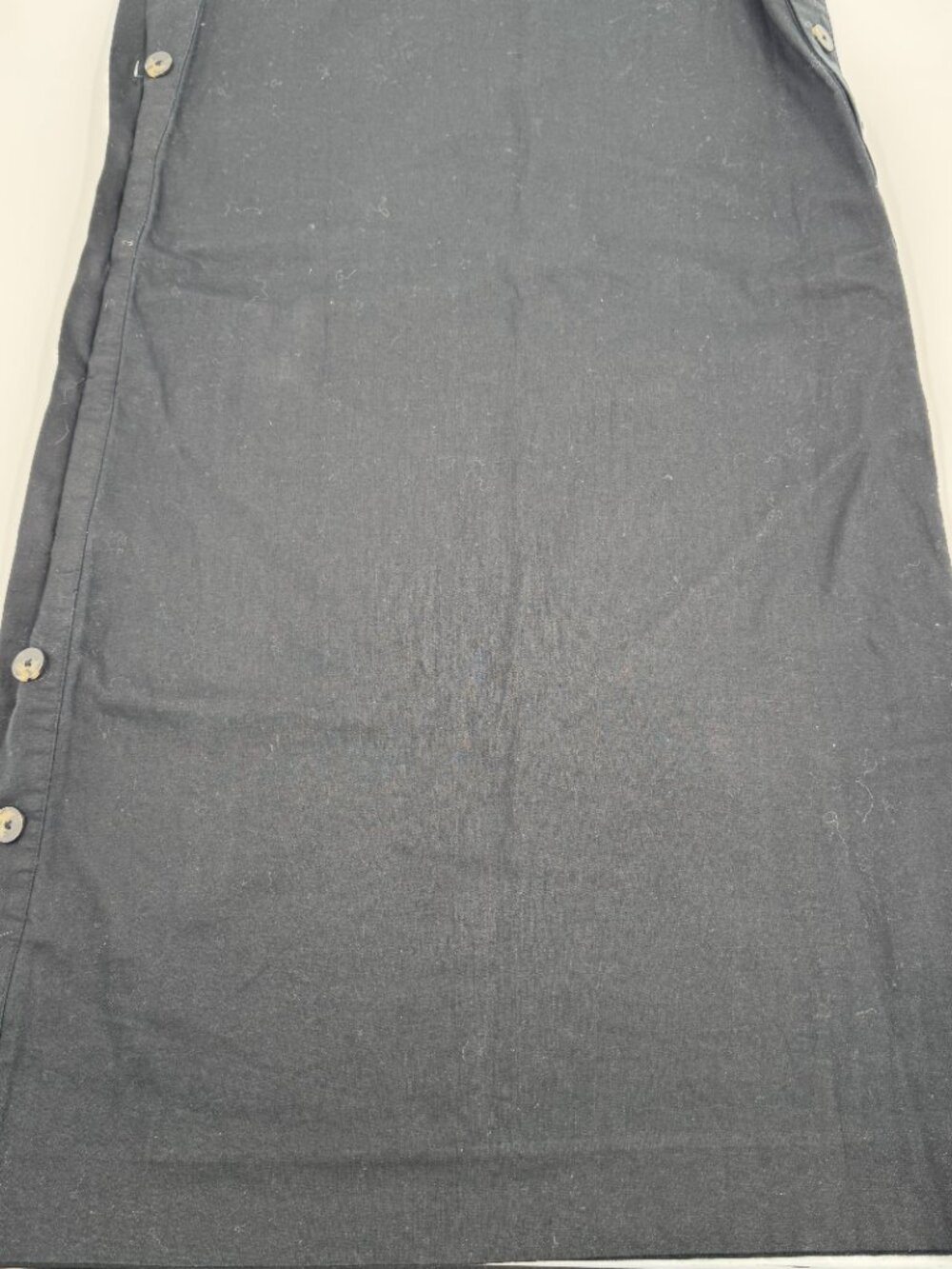 Madewell‎ Side-Button Midi Dress Womens XXS Black Linen Blend Sleeveless NA269 - Picture 6 of 8